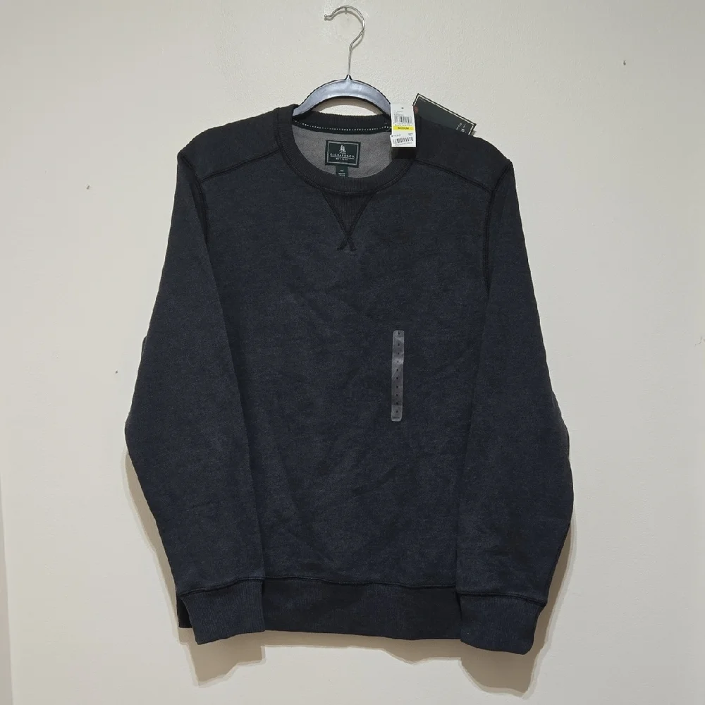 G.H. Bass & Co. Men's Mountain Fleece Black Heather Sweatshirt